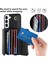 Samsung Galaxy S22 5g Kart Yuvaları Telefon Kabuğu Pu Deri+Tpu Telefon Kasası Kickstand Kapak Kısa+Uzun Kayışlar (Yurt Dışından) 2