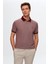 Regular Fit Bordo Polo Yaka Nakışlı Pamuk Karışımlı T-Shirt 8HC14ORT52000 1