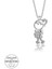 Swarovski Taşlı 925 Ayar Gümüş Çocuk Kadın Kolye 1