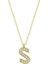 925 Ayar Gumuss Gold S Harfi Lucky Life Lucky Life Lucky Life Kadın Kolye 1