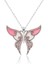 925 Ayar Gumuss Pembe Kelebek Kolye 1