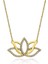 925 Ayar Gumuss Gold Lotus Çiçeği Lucky Life Lucky Life Lucky Life Kadın Kolye 1