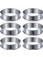 6 Adet Muffin Tart Halkaları Çift Haddelenmiş Tart Halkası Paslanmaz Çelik Muffin Halkaları Metal Yuvarlak Halka Gıda Yapımı Için Kalıp (Yurt Dışından) 2