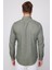 Slim Fit Uzun Kol Kot Çift Cep Çıtçıtlı Denim Erkek Haki Gömlek 5