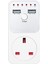 Mbw 2 USB Portu 5 V 2.1A Uk Plug Geri Sayım Zamanlayıcı Soket - Beyaz (Yurt Dışından) 1