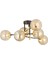 Maral 6Lı Siyah Gold Bal Camlı Modern Genç Odası Yatak Odası Retro Salon Avize 6