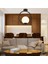 Lifos Tekli Siyah Plafonyer Modern Mutfak Retro Salon Avize 1