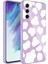Samsung Galaxy S21 Fe Kılıf Kamera Korumalı Bulut Desenli Renkli Sert Parlak Silikon Kapak (Epoksi) 1
