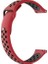 Samsung Galaxy Watch 6 44MM Kordon Delikli Çift Renk Silikon Kırmızı 1