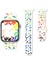 Apple Watch Series 3 4 5 44MM Kordon Silikon Pride Spor Pozitif Renkler SC10 Beyaz 2