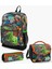 Coral High Kids Siyah Gri Dinozor Desenli 3’lü Okul Çanta Seti Set 23744-MİX3 1