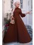 Kuşaklı Mevlana Elbise Kahverengi HM2105 3