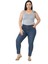 Büyük Beden Askıları Büzgülü Drapeli Crop Gri Body 2