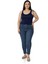 Büyük Beden Askıları Büzgülü Drapeli Crop Lacivert Body 2