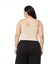 Büyük Beden Askıları Büzgülü Drapeli Crop Bej Rengi Body 3