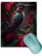 Sonictouch Sinek Kuşu Temalı Pembe Zambak Çiçekli Kaydırmaz Gaming Oyuncu Dikişsiz Mouse Pad/ped 17X21CM 2