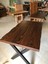 Ceviz Rengi Kütük Cafe Masası Modelleri 70X110.CM 1