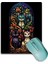 Sonictouch Vitray Chibi Kedileri Kaydırmaz Gaming Oyuncu Dikişsiz Siyah Mor Mouse Pad/ped 17X21CM 2