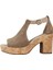 Kadın Sandalet E115820 Nerogiardini Velour Tamıgı Tortora Pu.eura P16617 405-CASTORO 1