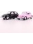 2 Adet Siyah Pembe Metal Vosvos Araba Nostaljik Sevgiliye Eşe Sürpriz Hediye Dıe Cast Büyük Boy 12CM STRGLBL75 4
