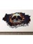 Altın Kafatası Full Hd Baskı 3D Modern Duvar Sticker 1