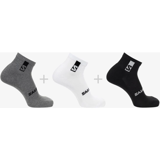 Salomon Everyday Ankle 3-Pack Siyah Unisex Çorap