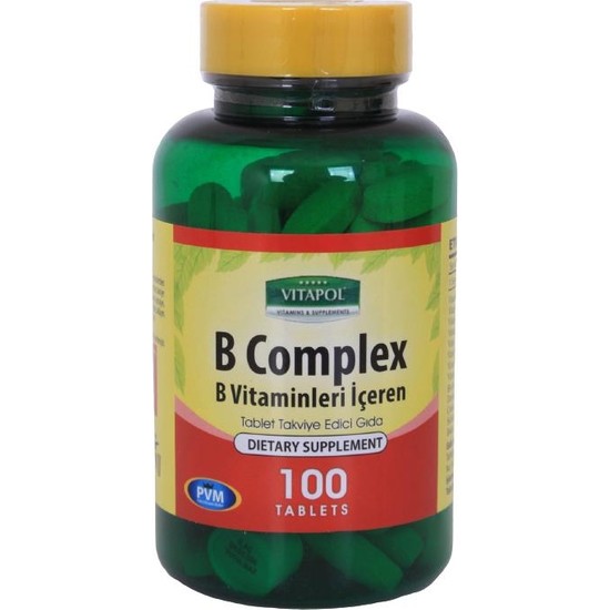 Vitapol B Vitamini Kompleks 100 Tablet Vitamin B Complex Fiyatı