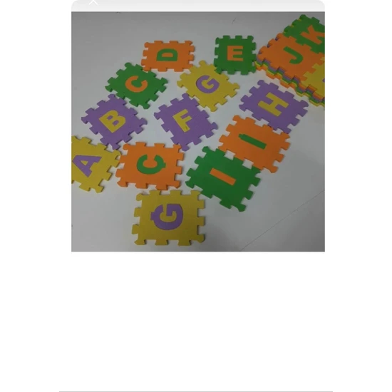 Daima Sağlık Eğitici Çocuk Oyun Matı/ Harfler, Rakamlar ve Geometrik Şekiller/ Eva/ 7mm/ 48 Li/puzzle Oyun Matı Puzzle1