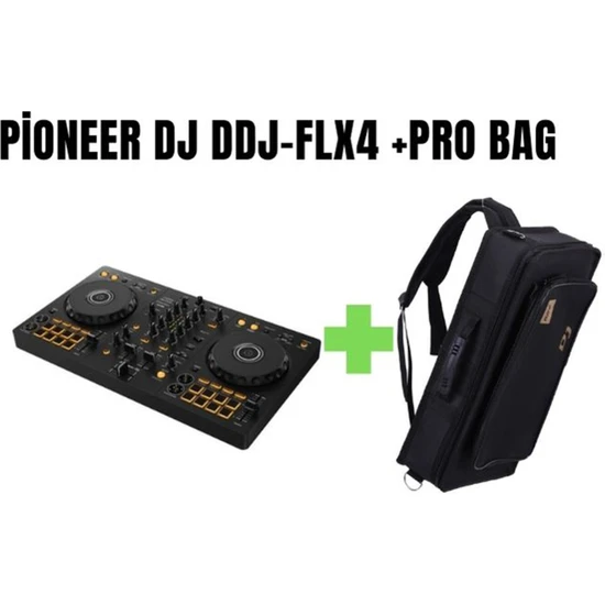 Pioneer Dj Ddj-Flx4 +Lüx Çanta Laptop Bölmeli