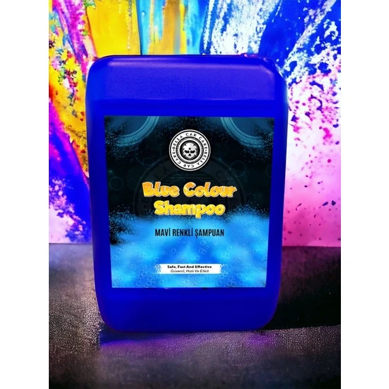 Bella Car Care Renkli Köpük Şampuan Mavi 4 kg Konsantre Ph Nötr Kostiksiz Araba Oto Yıkama Şampuanı Renkli