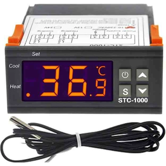 Stc 1000 LCD Prob Termostat 220V