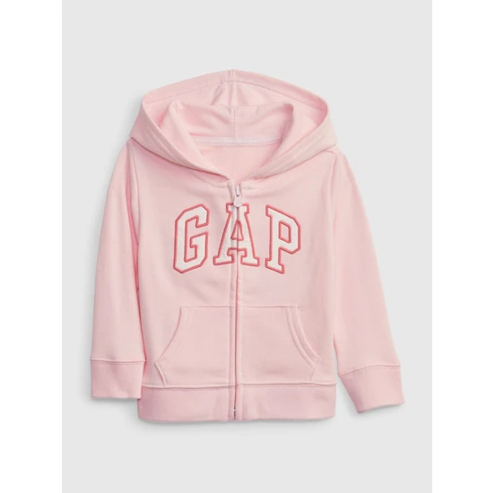 Gap Kız Bebek Logo Fermuarlı Sweatshirt