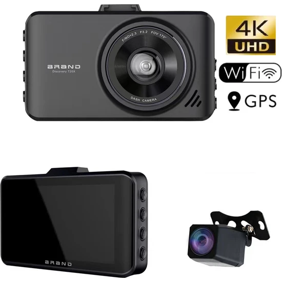 Wevolt Premium MB-5500 Quad Hd 4K Gps+Wifi+(Türkçe Uygulama) Araç Içi Kamera. Akıllı Araç Kamerası.