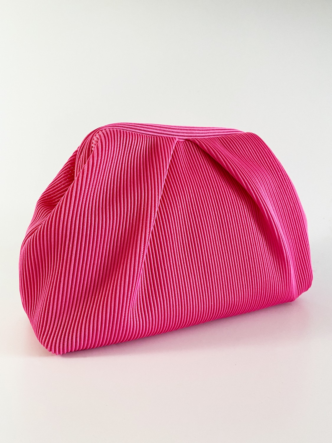 Heybes Kadın Neon Yeşil Piliseli Clutch El Çantası Dokuma Kumaş ile Casual Kullanım için Şık görsel 3