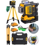 Steiner Alman 36 V 5 Ah Çift Akülü Lazer Hizalama 12 Köşe 360° Otomatik Yeşil Çizgili Tripod ile