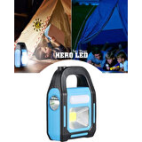 Hero Led 3 Watt Şarj Edilebilir Güneş Enerjili Solar El Feneri 3 Modlu Kamp Lambası