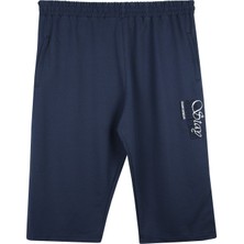 Erkek Büyük Beden Penye Kapri Indigo