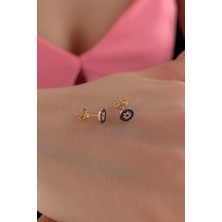 Fiyonk Kuyumculuk 14 Ayar Altın Mini Nazarlık Küpe