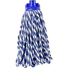 Elmop PM02 Yedek Vidalı Mop Paspas Püskül Ucu - Pamuklu Mikrofiber Ipli Mop Yedeği Başlığı - 5 Adet