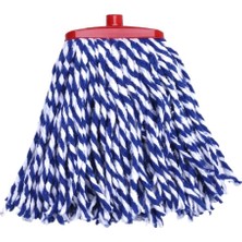 Elmop PM04 Takozlu Vidalı Mop Paspas Püskül Ucu - Pamuklu Mikrofiber Ipli Mop Yedeği Başlığı - 5 Ad