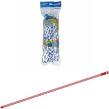 Elmop PM03 Yedek Pamuklu Mikrofiber Islak Vidalı Ipli Mop Paspas Takımı - 1 Adet