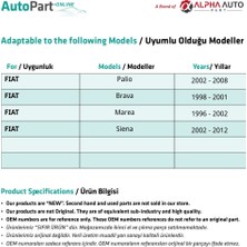 Alpha Auto Part Fiat Palio, Brava,marea,siena Için Koltuk Yatırma Makarası-2 Adet