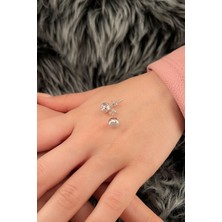 Fiyonk Kuyumculuk Kuyumculuk 14 Ayar Altın Beyaz Işıltılı Top Küpe Büyük