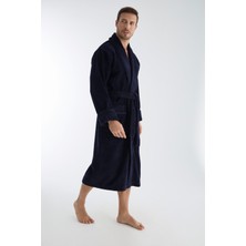 Nuşa Yaka Fitilli Bambu Cotton Erkek Bornozu