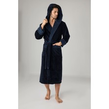 Nuşa Yaka Pitikare Bambo Cotton Erkek Bornozu