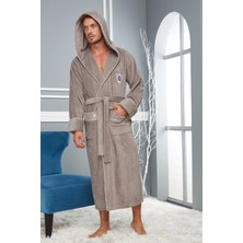 Nuşa Ns Taç Nakış Bambo Cotton Erkek Bornozu