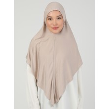 Ecardin Fermuarlı Viskon Hijab - Açık Vizon - Ecardin