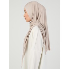 Ecardin Fermuarlı Viskon Hijab - Açık Vizon - Ecardin