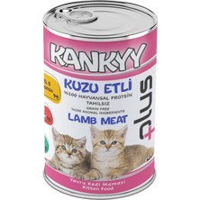 Kankyy Kuzu Etli Konserve Yaş Yavru Kedi Maması 415GR x 12ADET