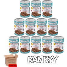 Kankyy Kuzu Etli Konserve Yaş Yetişkin Köpek Maması 415GR x 12ADET